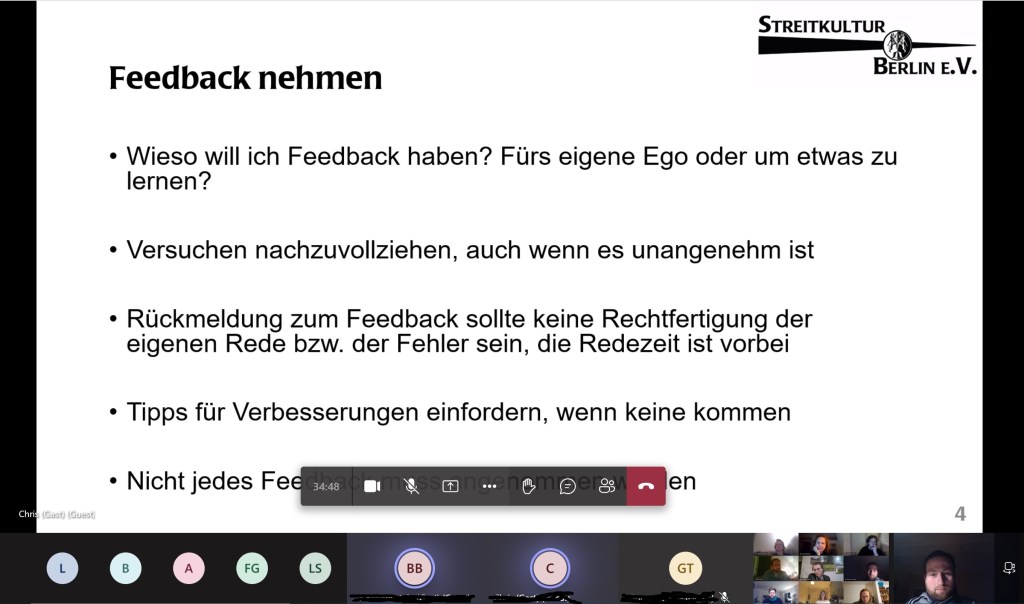 Online Feedback-Training erfolgreich&nbsp;durchgeführt